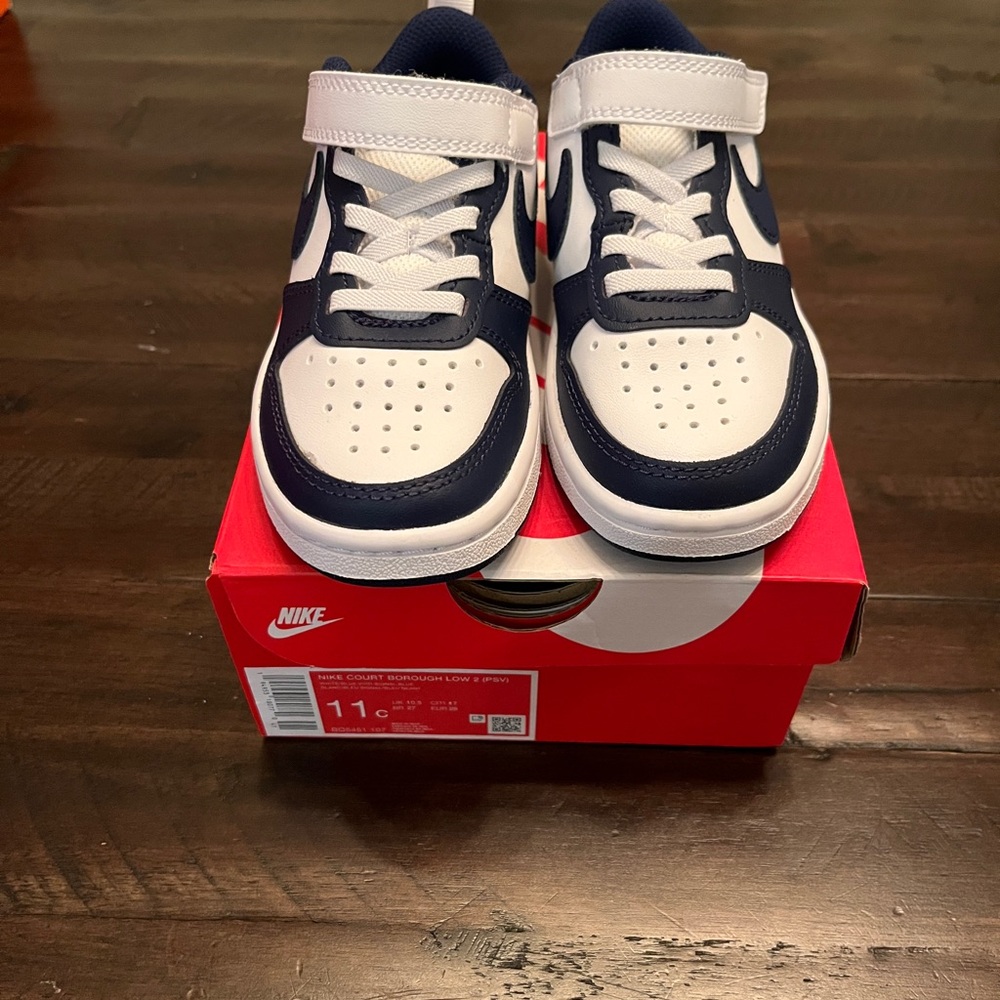 Nike Kids' Navy and White Sneakers
